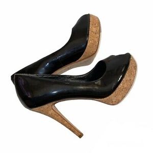 Cole Haan Mariela Patent Leather and Cork Pumps. Size 9